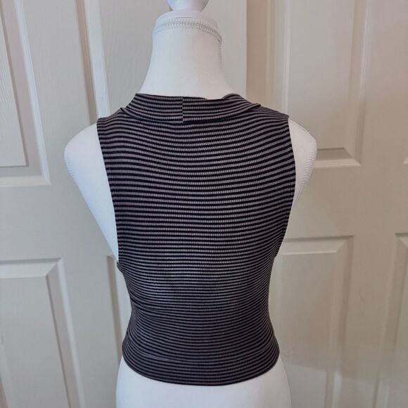 Sleeveless Mock Neck Top Brown - Small/Medium - Picture 2 of 4
